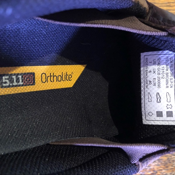 LEATHER 5.11 Tactical Pursuits Field Ops Slip Ons Size 7 Like New - Picture 8 of 10